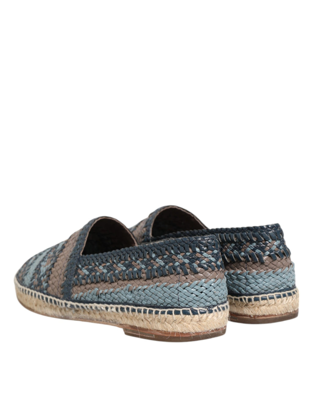 Dolce & Gabbana Blue-grey Woven Leather Espadrille Shoes by Buffalo