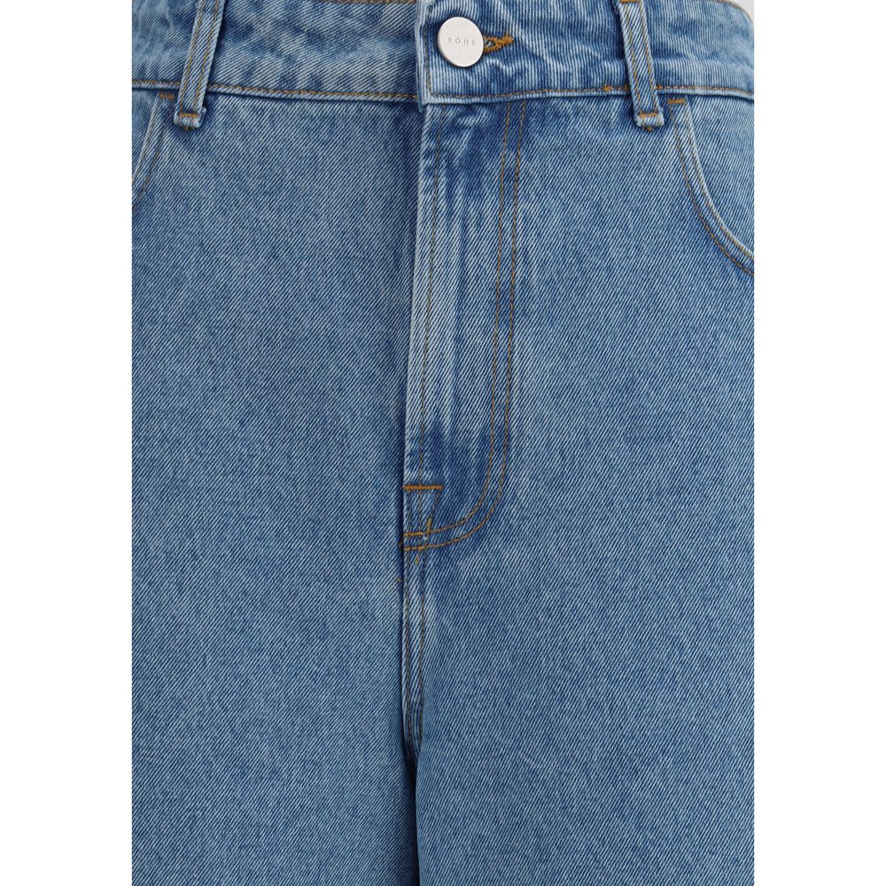 Raw Blue Loose Fit Cotton Jeans