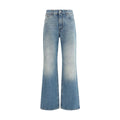 Haikure Blaue Baumwoll-Jeans mit ausgestelltem Bein