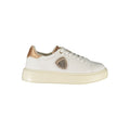 Blue White Leather Women's Sneaker