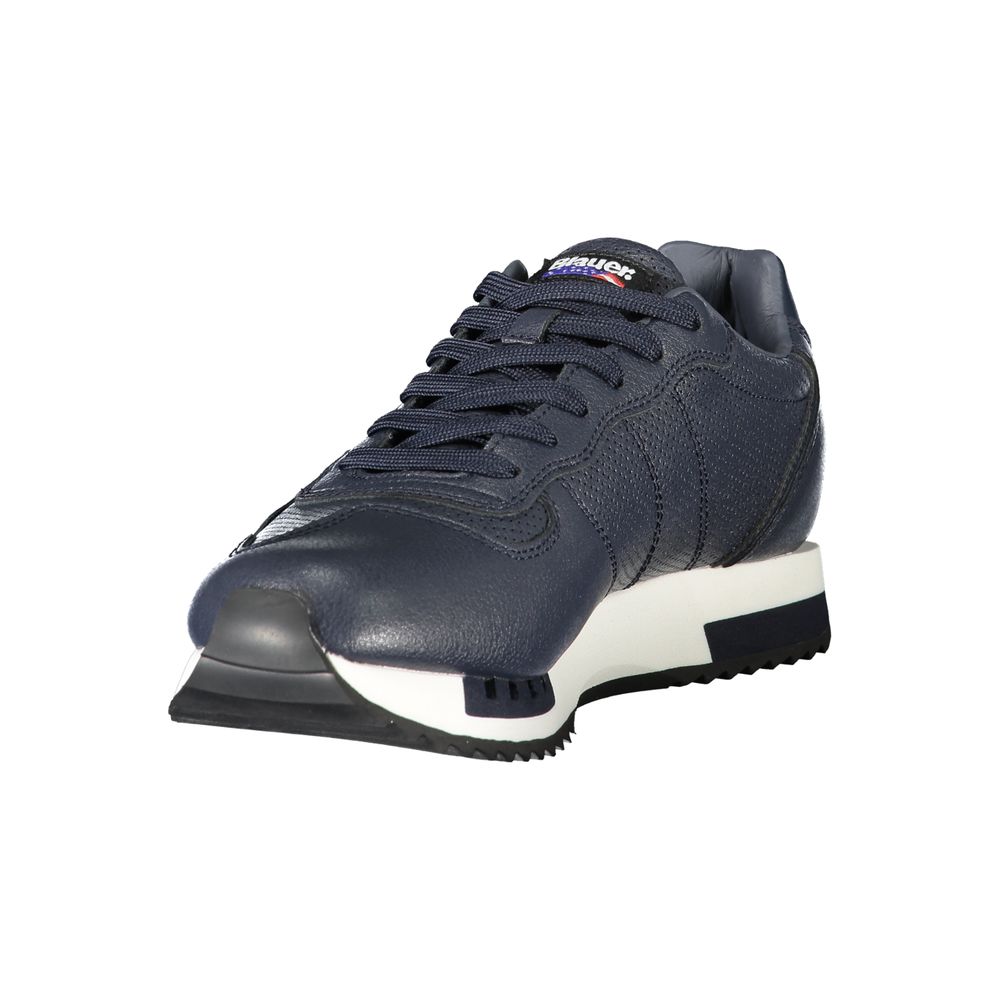 Blue Leather Men's Sneaker