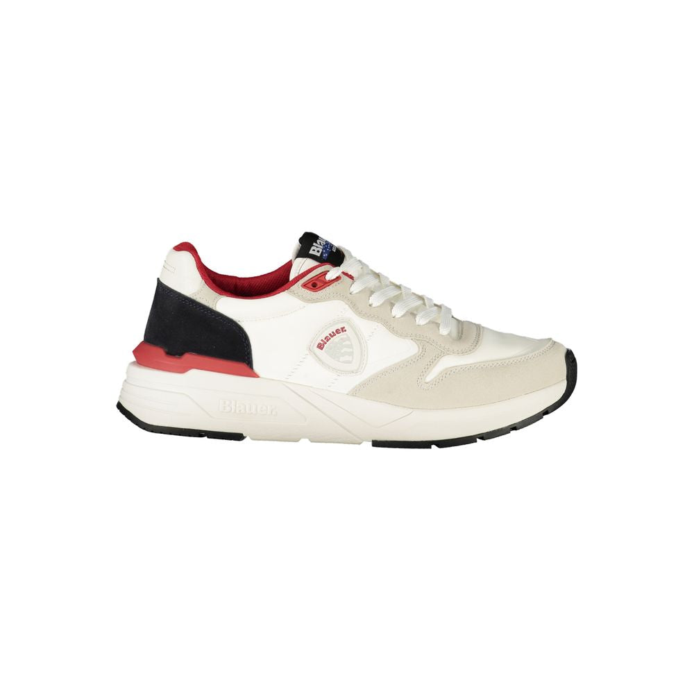 Blauer Weiß Polyester Männer Sneaker
