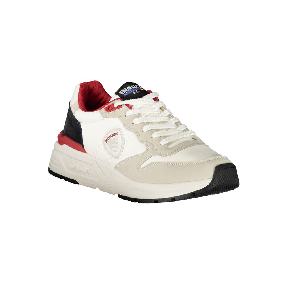 Blauer Weiß Polyester Männer Sneaker