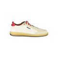 Blue and White Leather Men's Sneakers