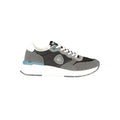 Men's Blue Black Leather Sneaker