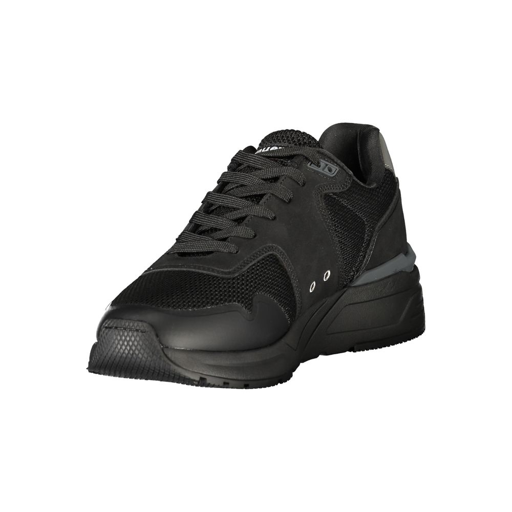 Blue Black Polyester Men's Sneaker