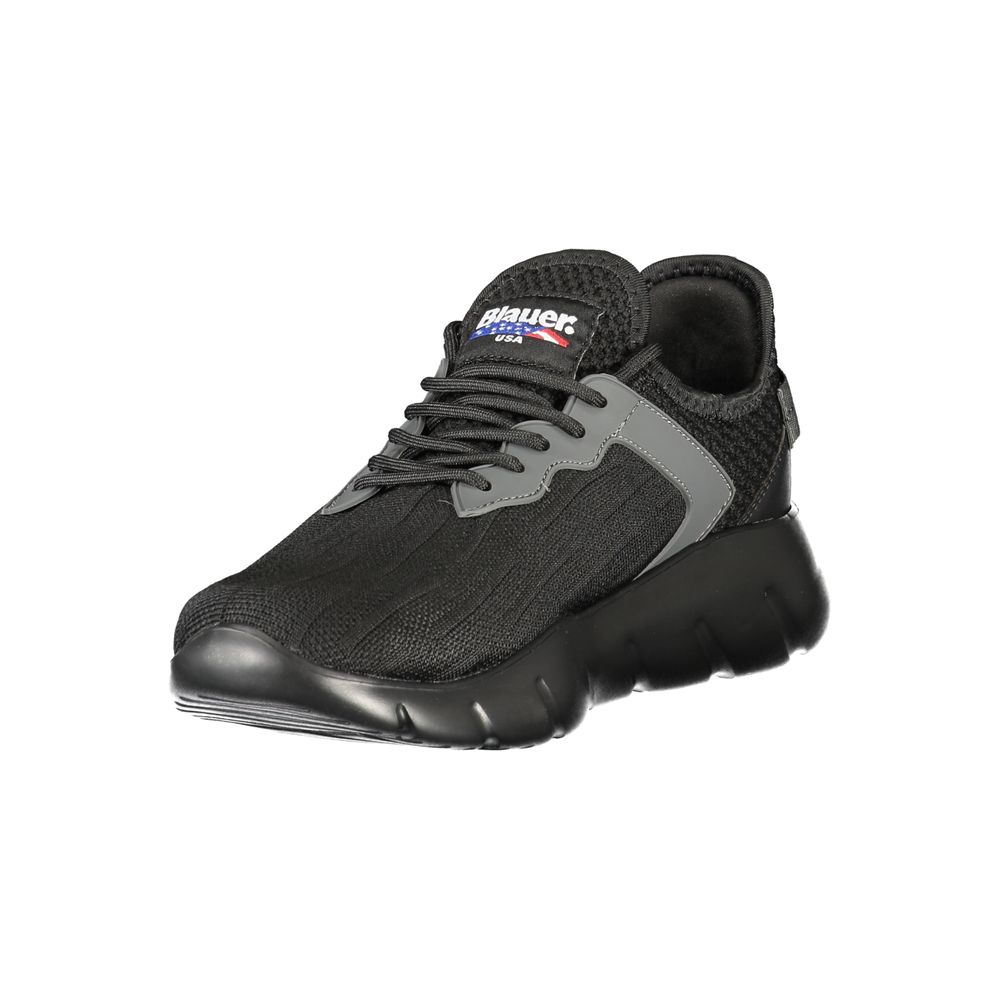 Blauer Schwarzer Herren-Sneaker aus Polyester