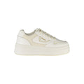 Blue White Leather Women's Sneaker
