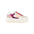 Blue White Leather Women's Sneaker