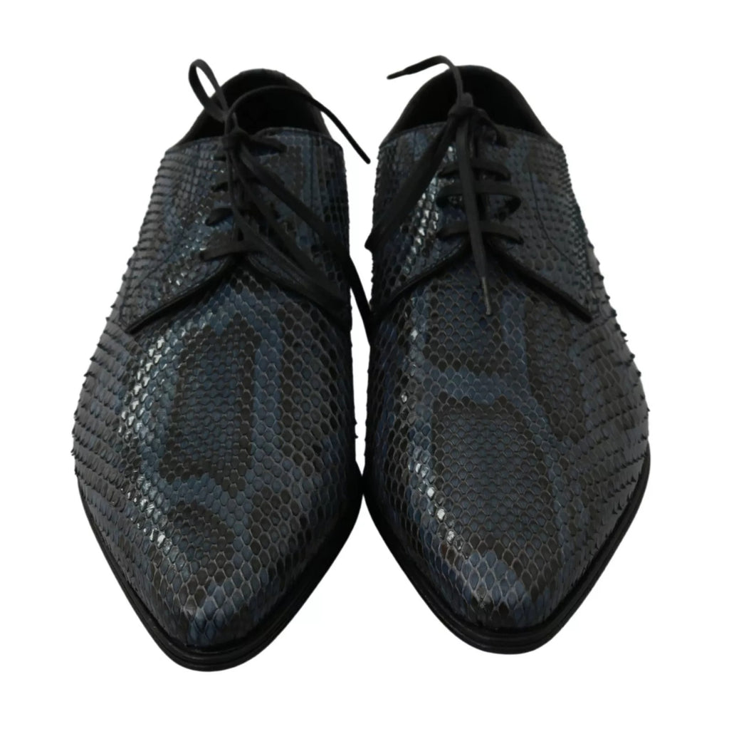 Dolce & Gabbana Blaue Pythonleder-Schlangenhaut-Schuhe