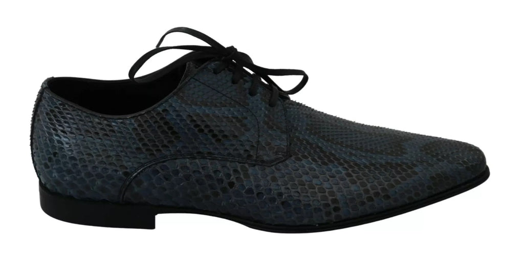 Dolce & Gabbana Blaue Pythonleder-Schlangenhaut-Schuhe