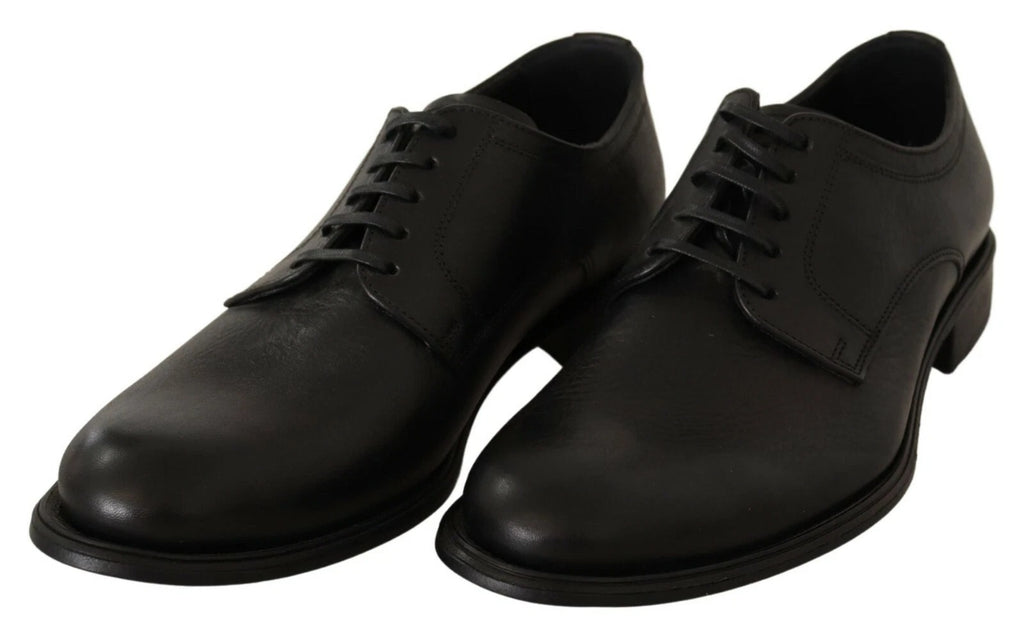 Dolce & Gabbana Men's Black Leather Lace-up Formal Derby Shoes