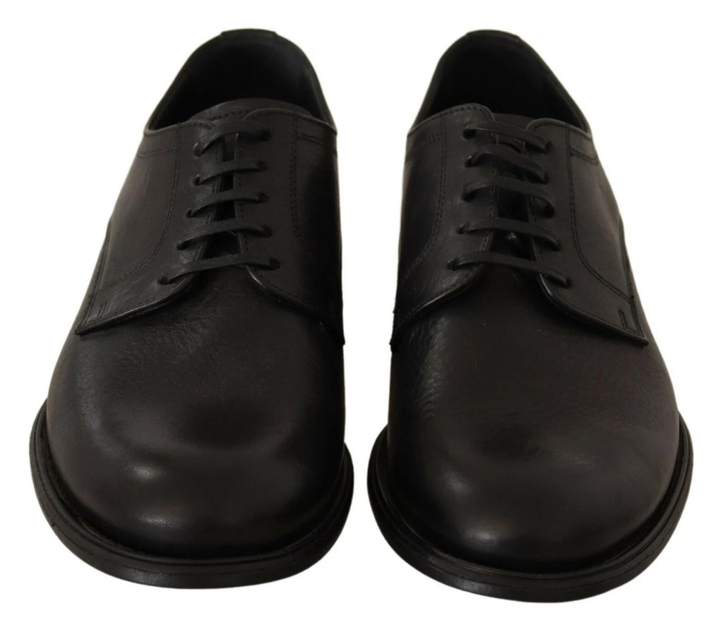 Dolce & Gabbana Men's Black Leather Lace-up Formal Derby Shoes