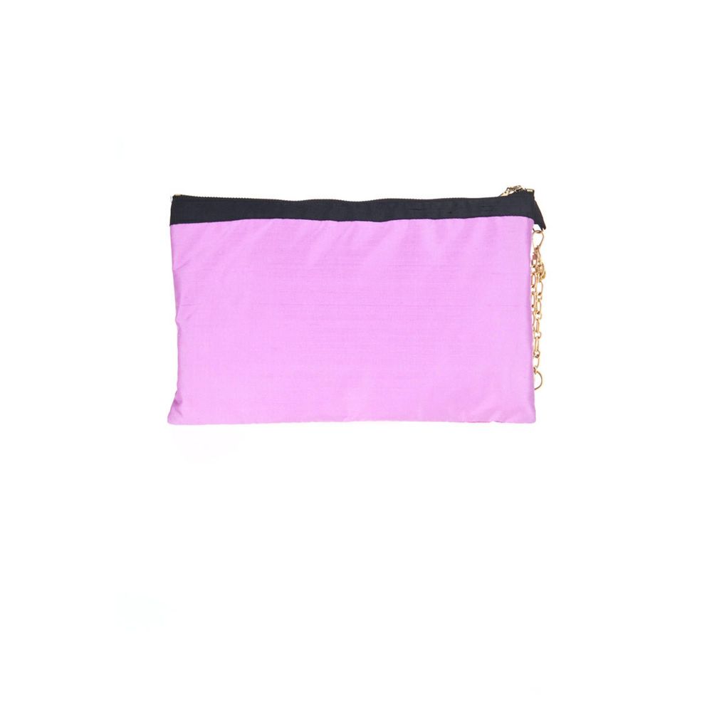 Patrizia Pepe Lilac Silk Handbag