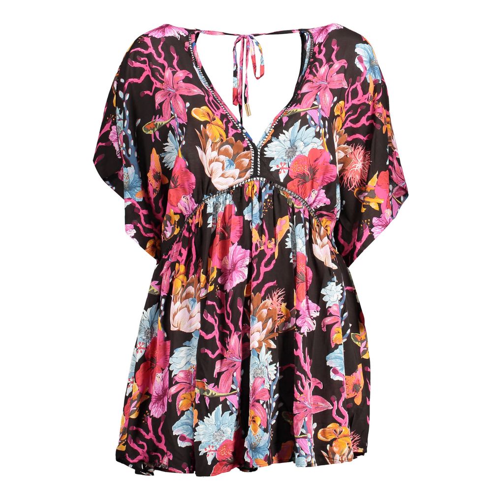 Desigual Schwarzes Damenkleid aus Viskose
