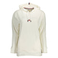 U.S. POLO ASSN. Weißer Baumwollpullover für Frauen mit Kapuze und Taschen