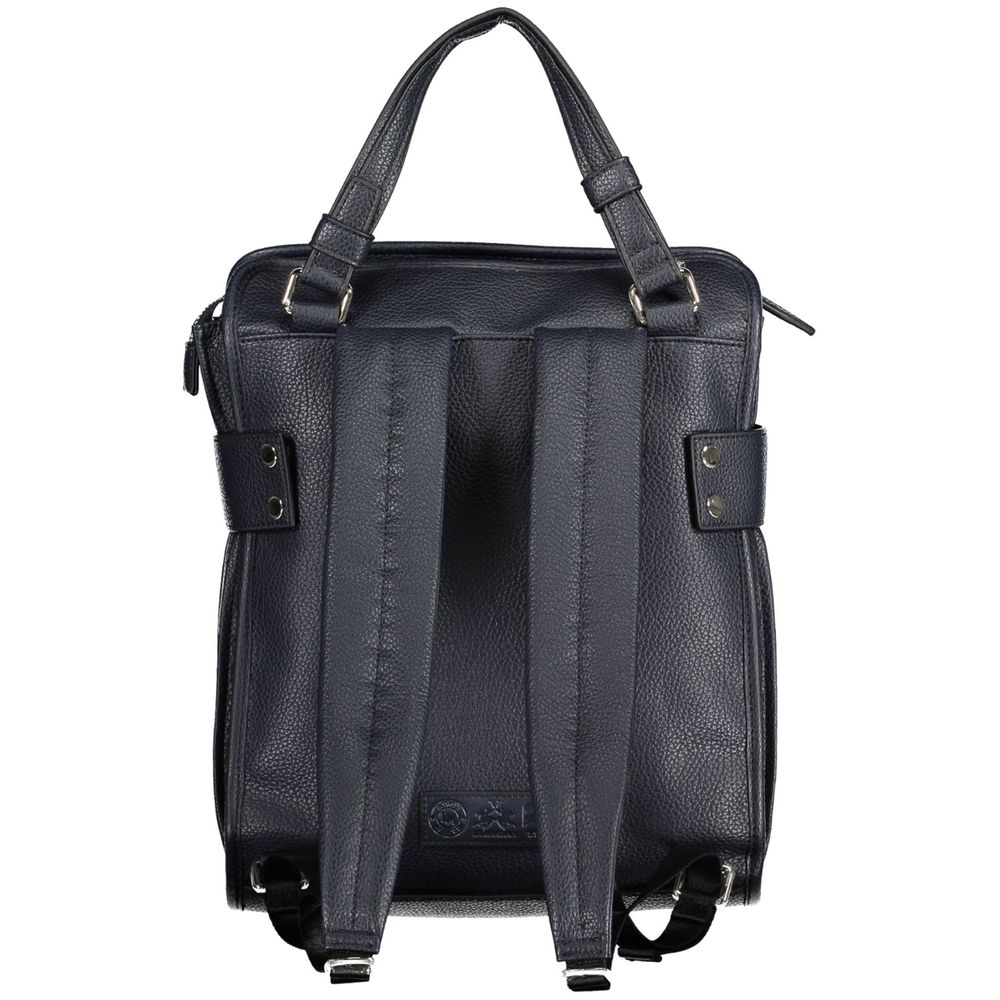 La Martina Blue Polyethylene Backpack