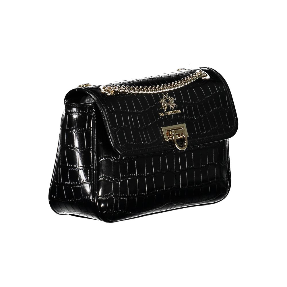 La Martina Schwarze Polyethylen-Handtasche