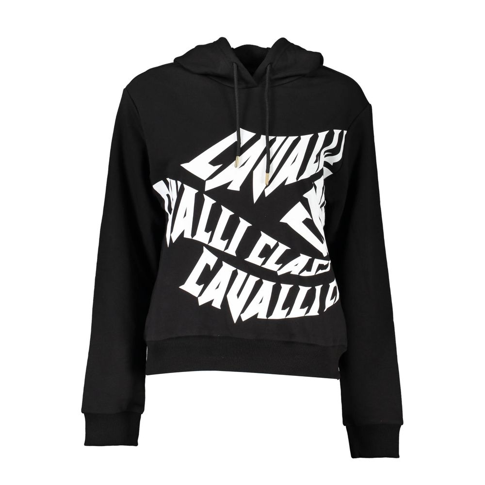 Cavalli Class Schwarzes Baumwoll-Sweatshirt