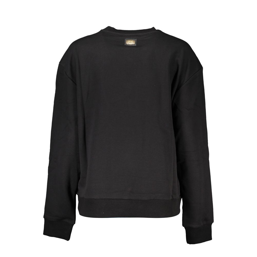Cavalli Class Schwarzer Baumwollpullover für Frauen