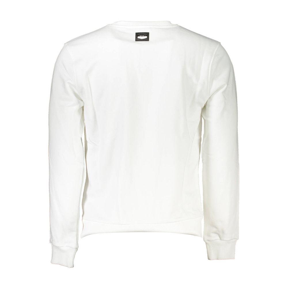 Cavalli Class Men's White Cotton Sweater