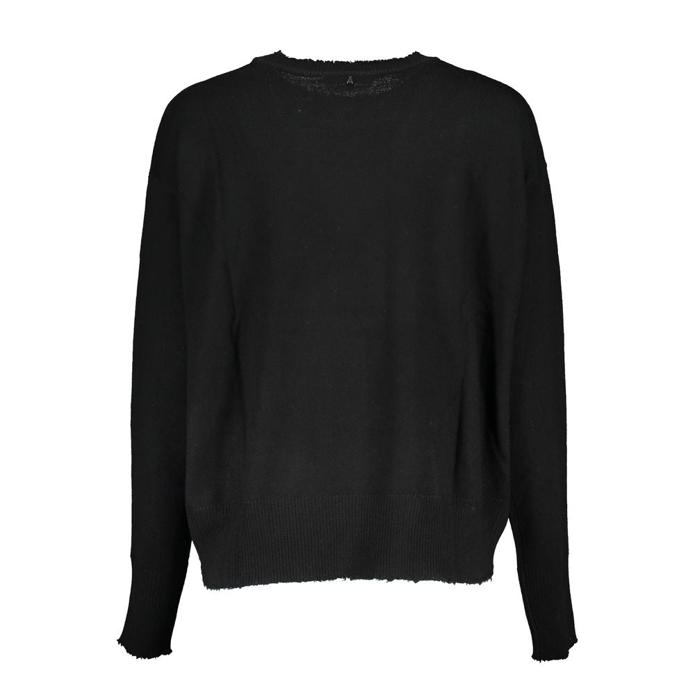 Patrizia Pepe Schwarzer Stoffpullover