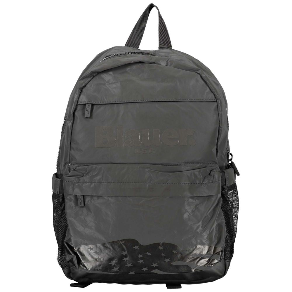 Blue Black Polyester Backpack