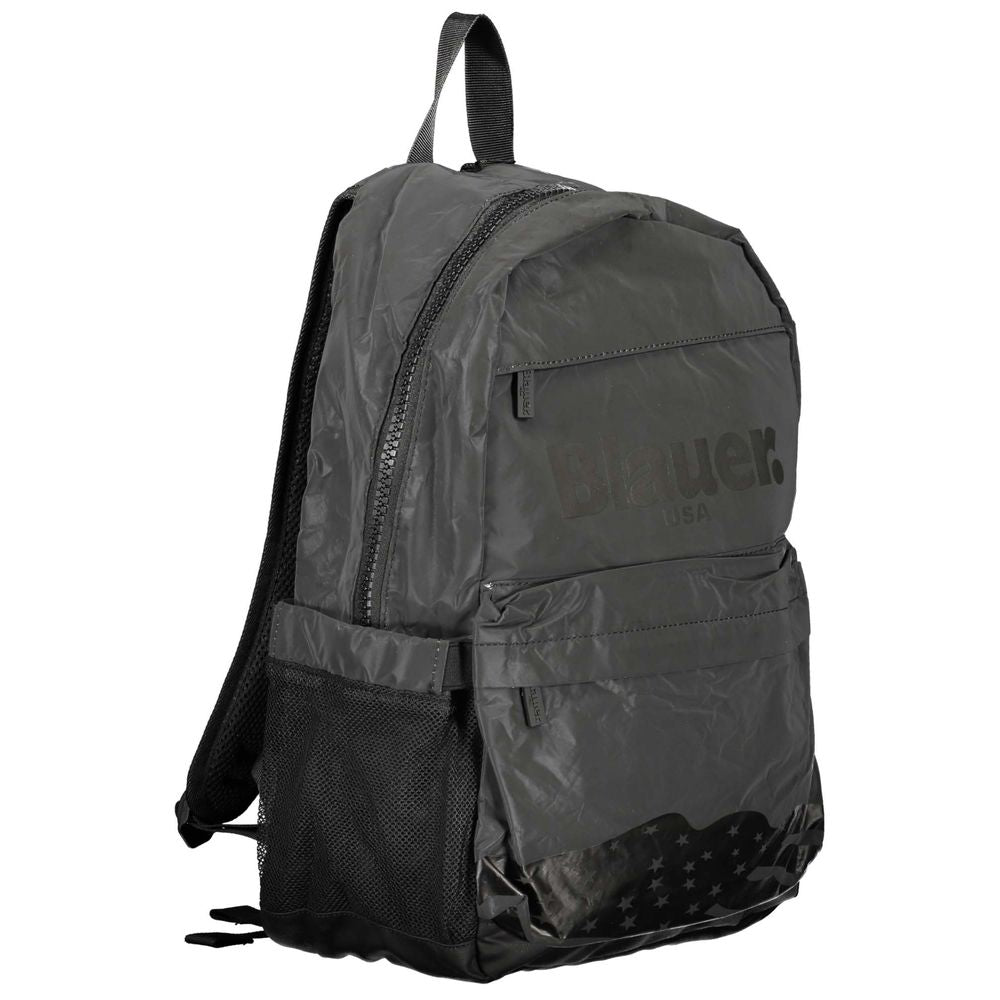 Blue Black Polyester Backpack