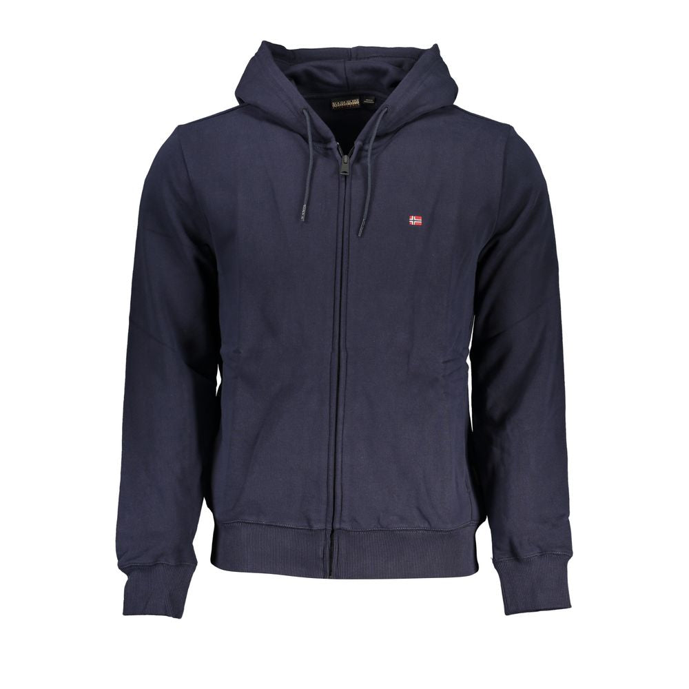 Napapijri Blue Cotton Hoodie for Men