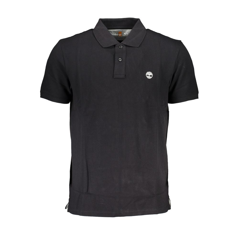 Timberland Schwarzes Herren-Poloshirt aus Baumwolle