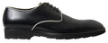 Dolce & Gabbana Black White Leather Shoes for Formal Occasions