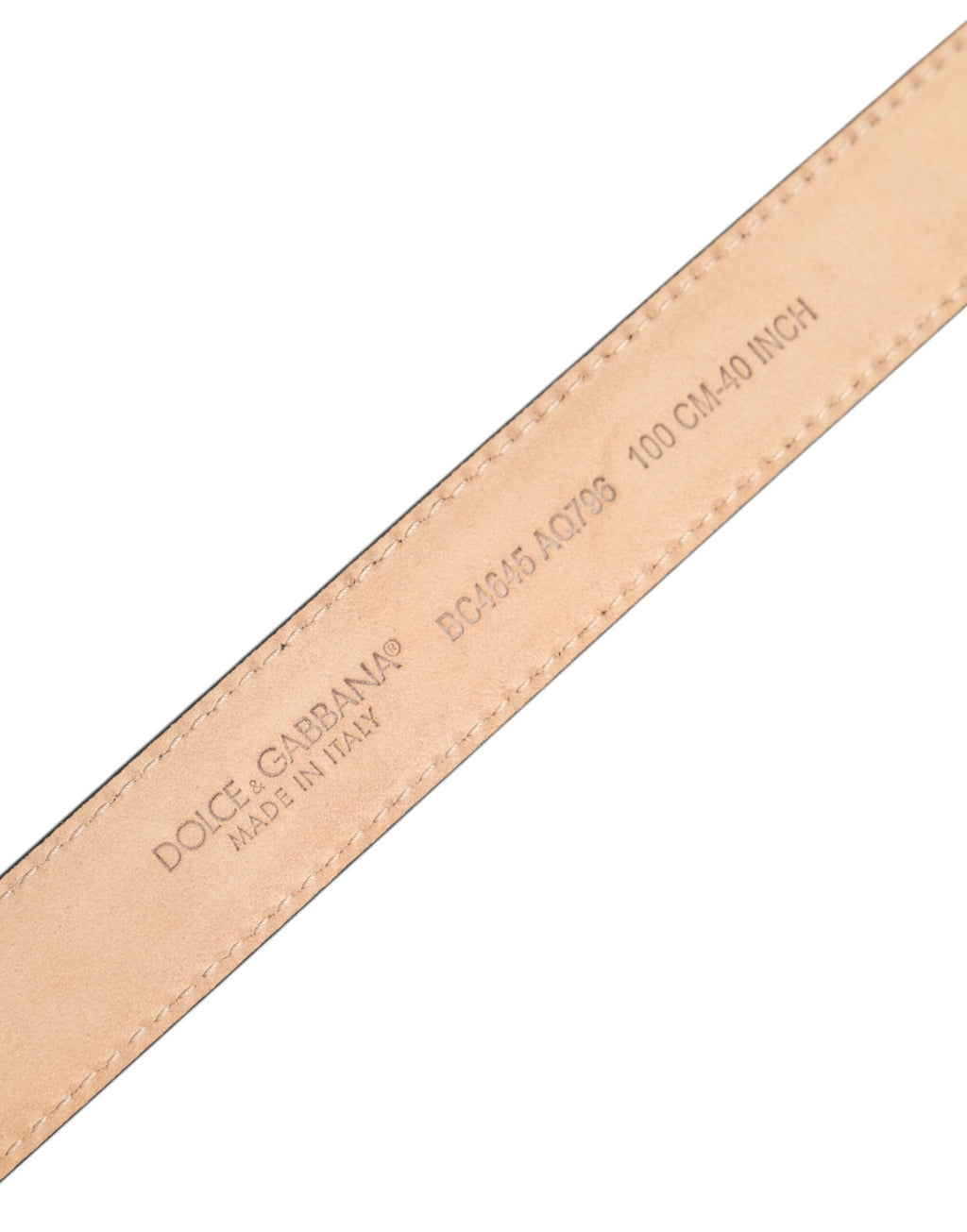 Dolce & Gabbana Metallic Leather Belt with Silver-Tone Logo Buckle