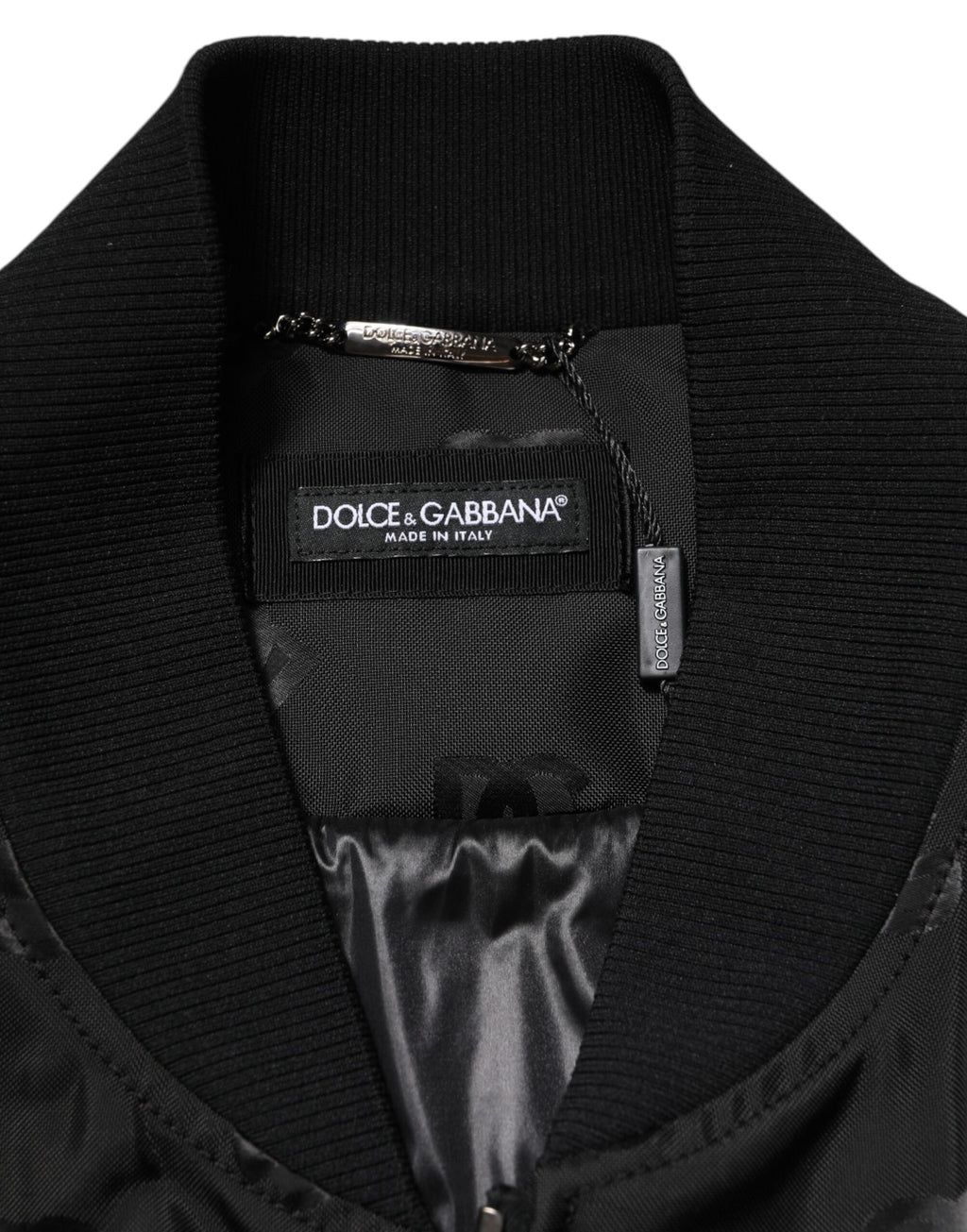 Dolce & Gabbana Black Cargo Windbreaker Logo Mania Jacket