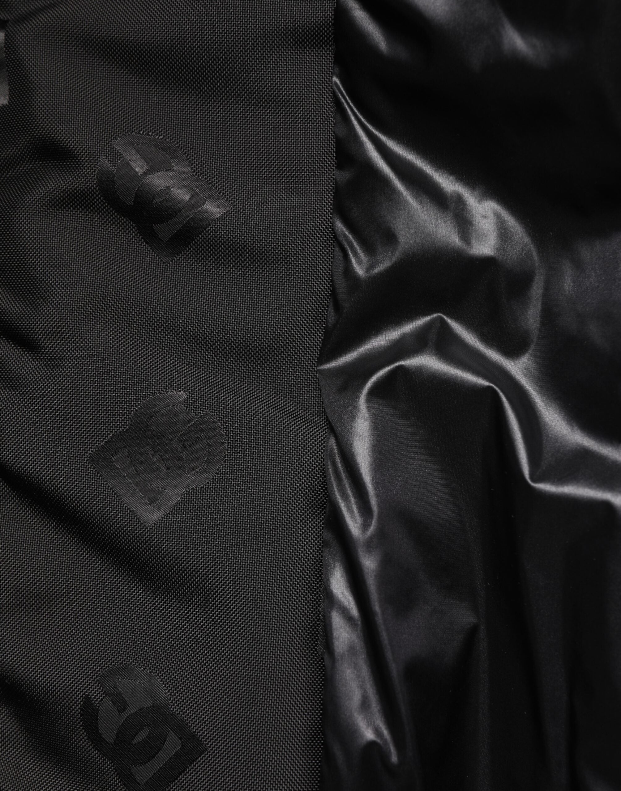 Dolce & Gabbana Black Cargo Windbreaker Logo Mania Jacket