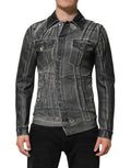 Dolce & Gabbana Grey Washed Cotton Stretch Denim Jacket