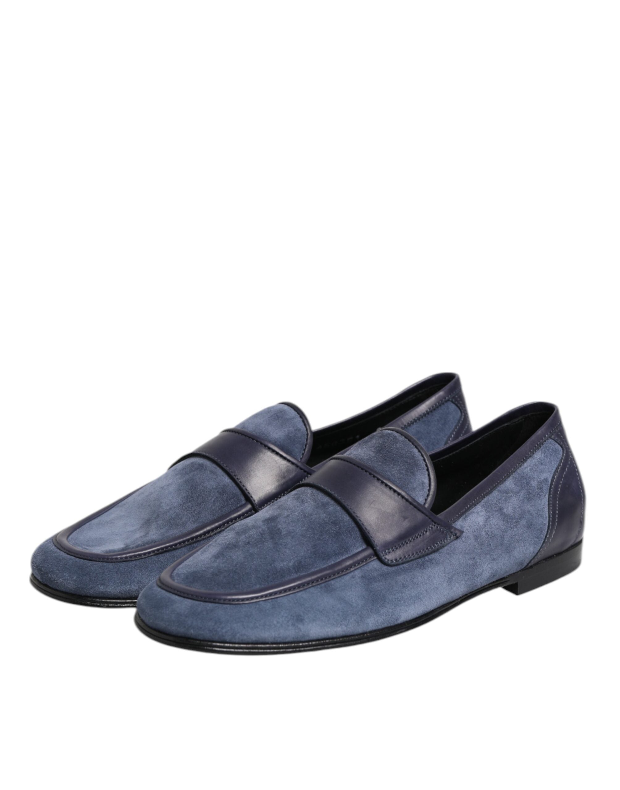 Dolce & Gabbana Blue Suede Loafers Moccasin Shoes