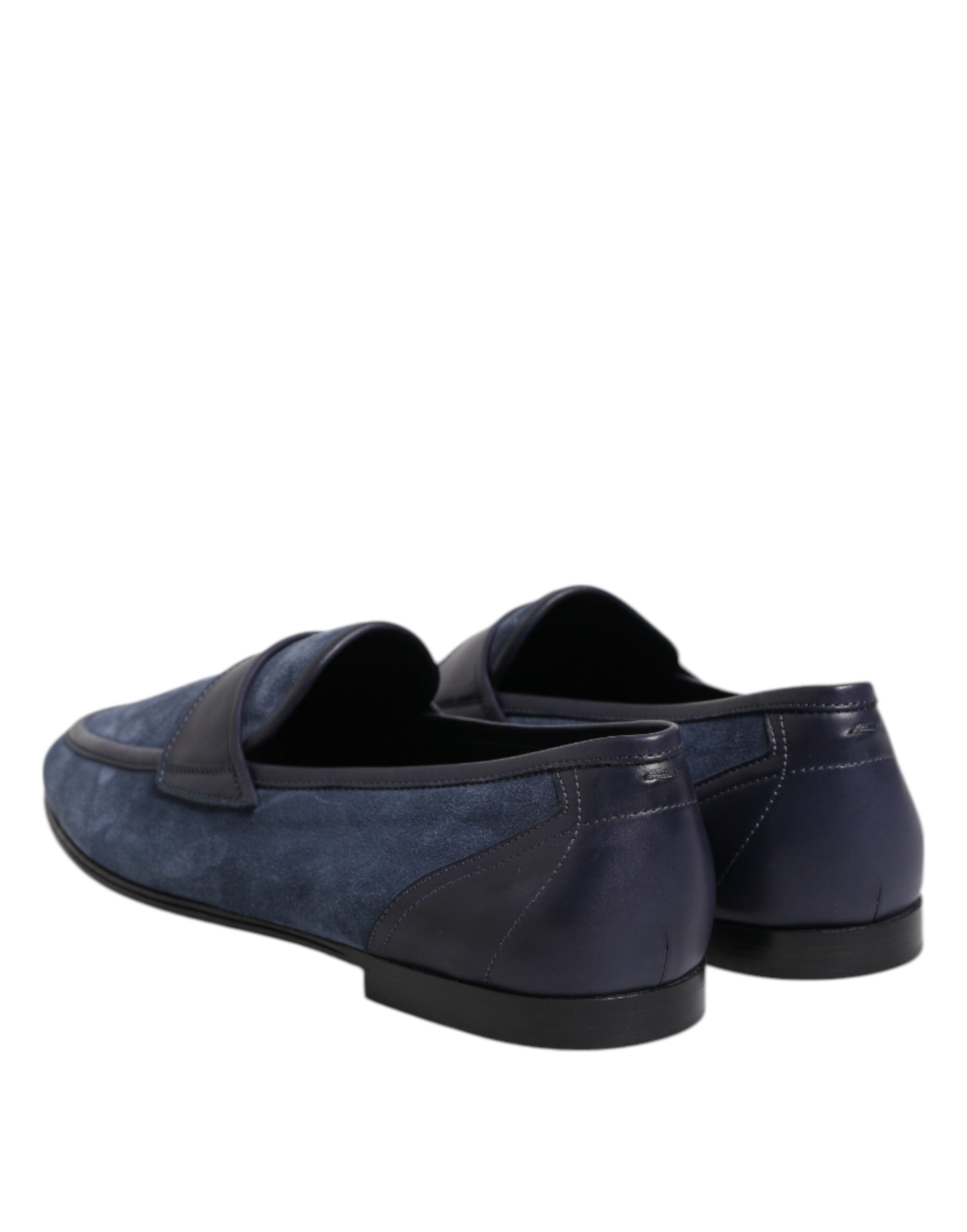 Dolce & Gabbana Blue Suede Loafers Moccasin Shoes