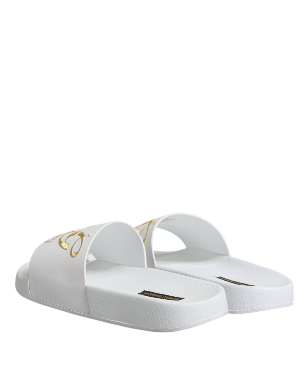 Dolce & Gabbana White Leather Mules Sandals Beachwear Shoes