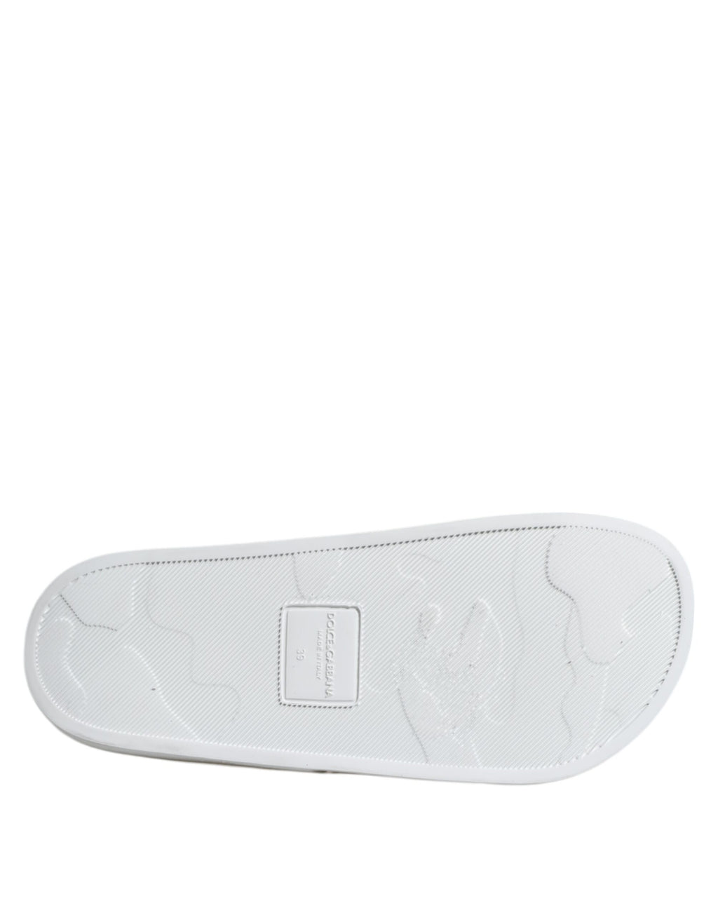 Dolce & Gabbana White Leather Mules Sandals Beachwear Shoes