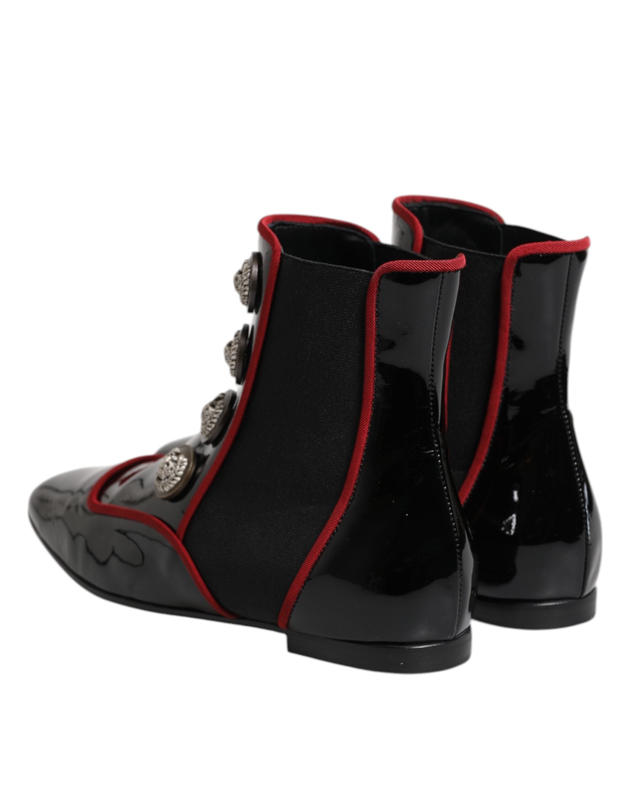 Dolce & Gabbana Schwarze Jackie geknöpfte Chelsea Boots Schuhe