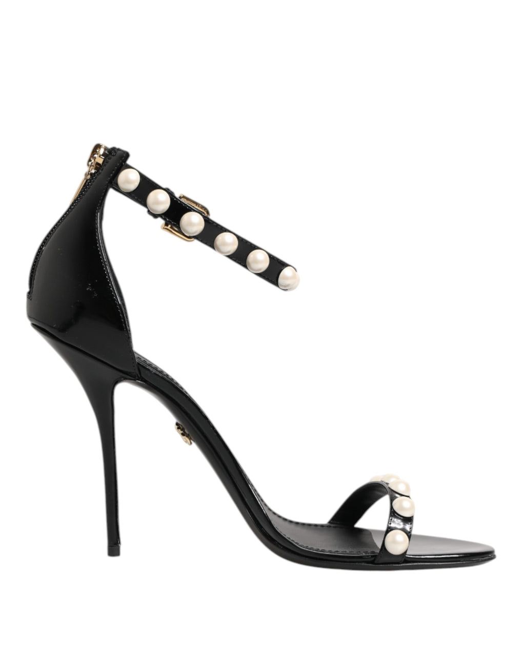 Dolce & Gabbana Black KEIRA Embellished Sandals Shoes