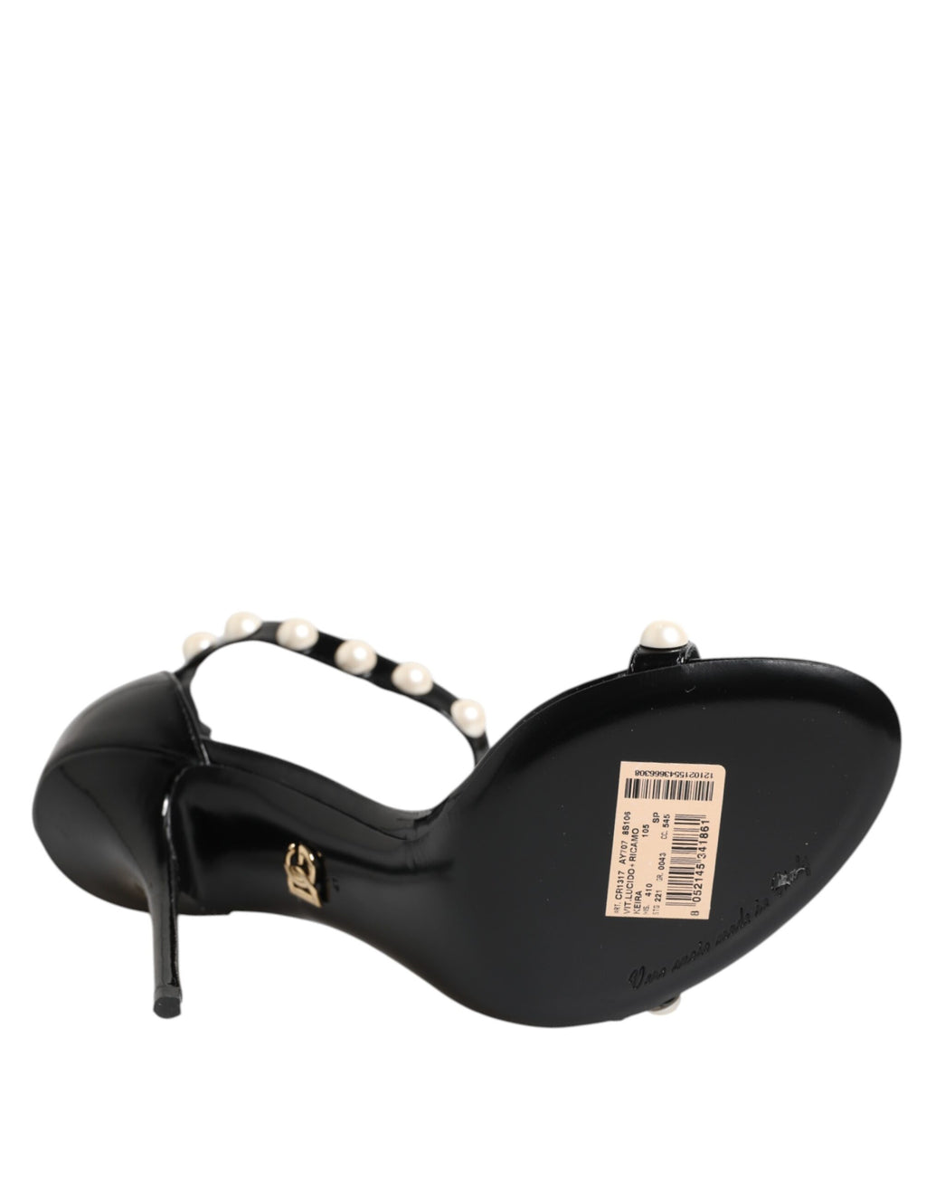 Dolce & Gabbana Black KEIRA Embellished Sandals Shoes