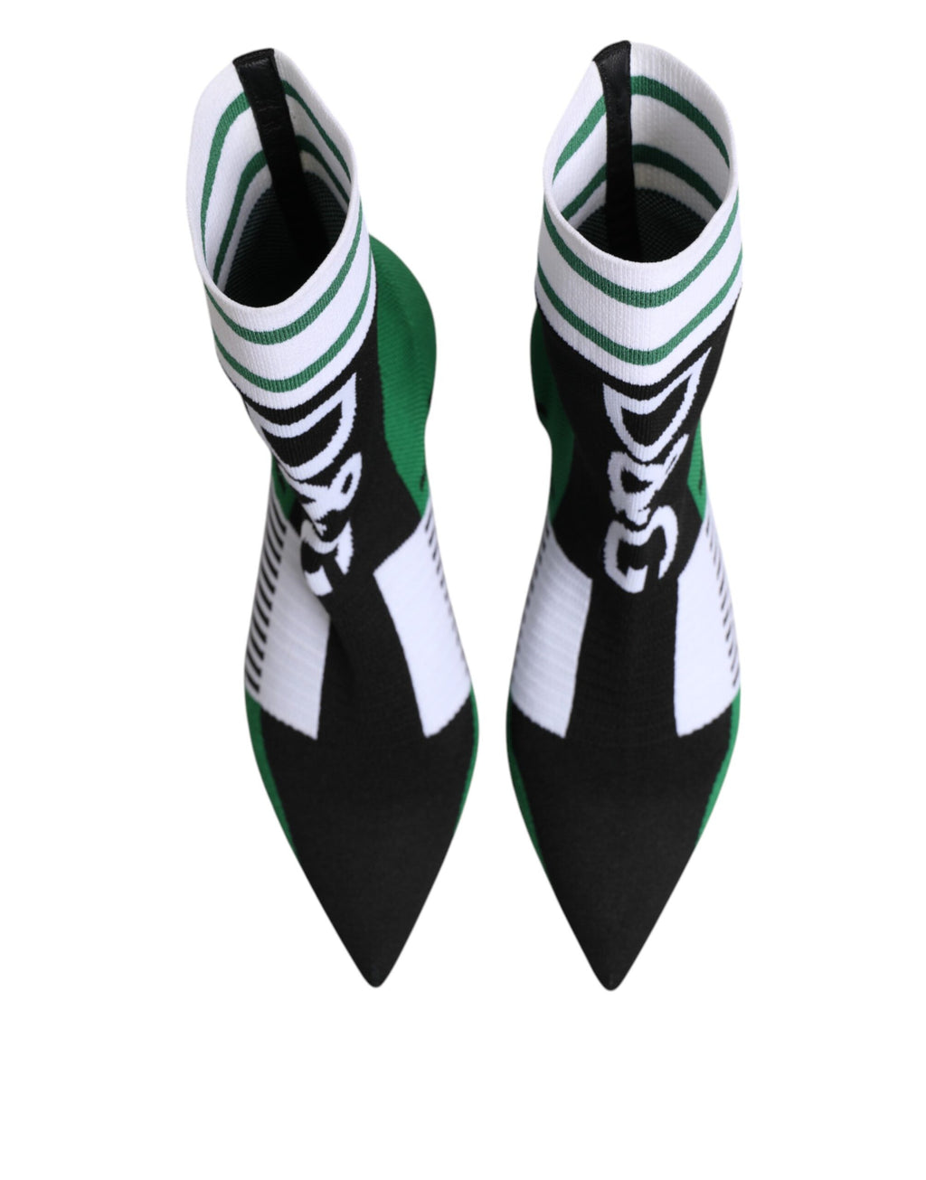Dolce & Gabbana Grüne Stretch Socke Stil Stiefeletten Schuhe