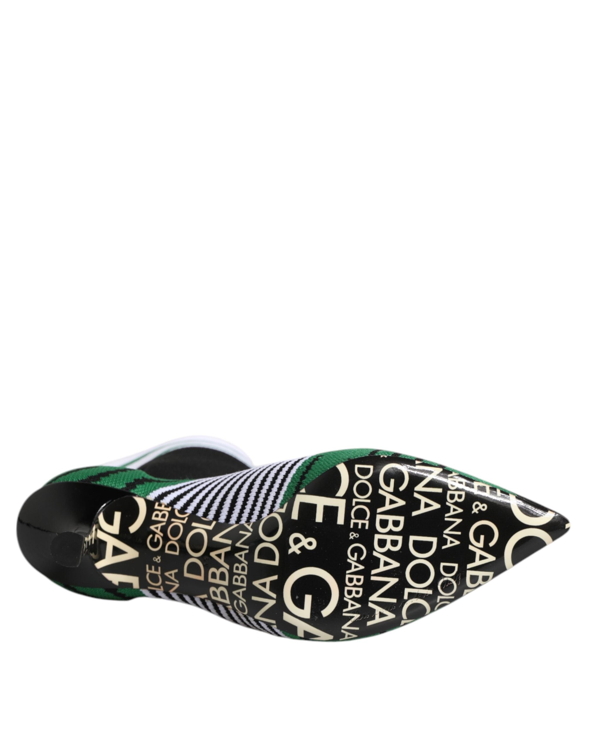 Dolce & Gabbana Grüne Stretch Socke Stil Stiefeletten Schuhe