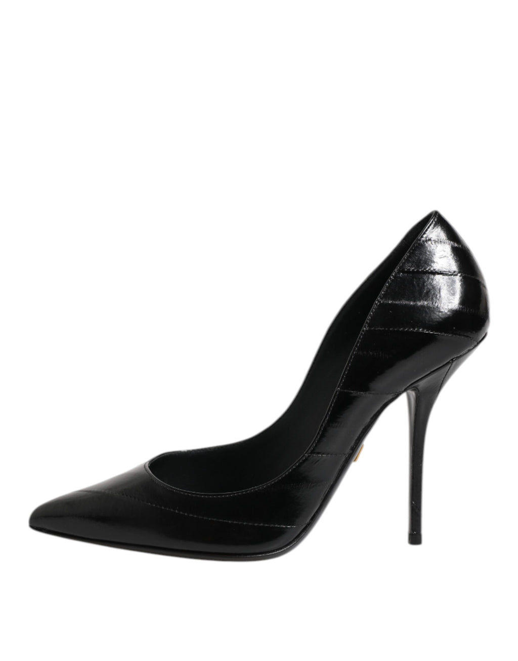 Dolce & Gabbana Black Leather High Heel Stiletto Pumps