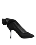 Dolce & Gabbana Schwarz Seide Stretch Mesh Socke Stiefel Schuhe