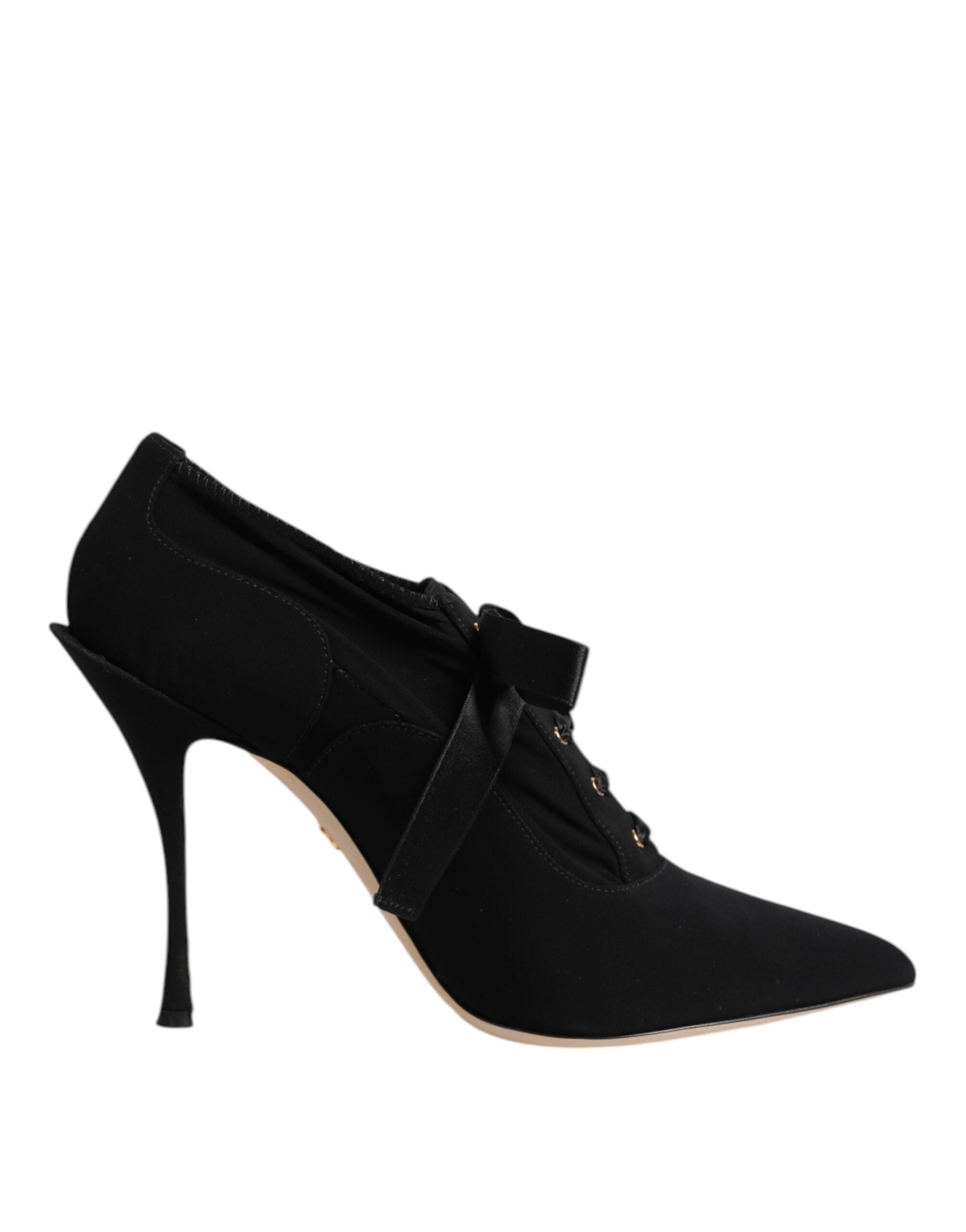 Dolce & Gabbana Schwarze Spitze Stiletto Heels Pumps Schuhe