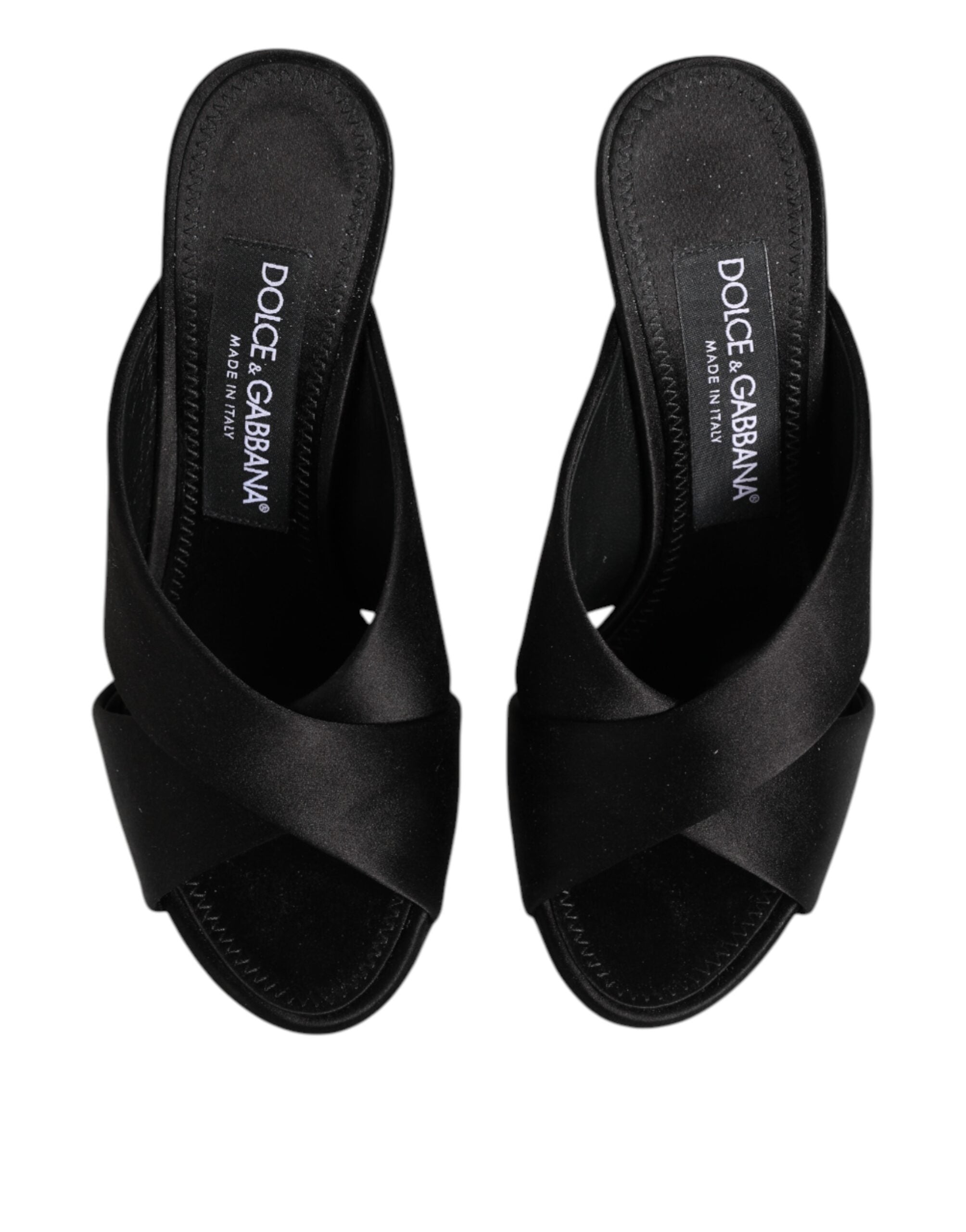Dolce & Gabbana Black Keira Baroque High Heel Sandals Shoes