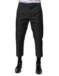 Dolce & Gabbana Grey Blue Cotton 3/4 Chinos Crop Trousers