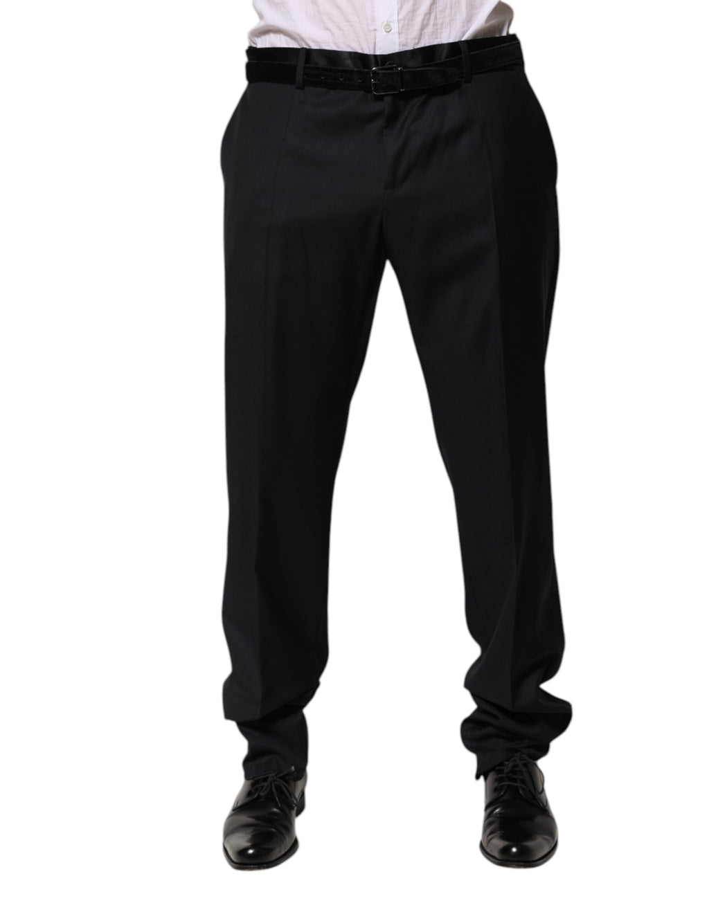 Dolce & Gabbana Schwarze Wolle Herren Formal Dress Hosen Hosen